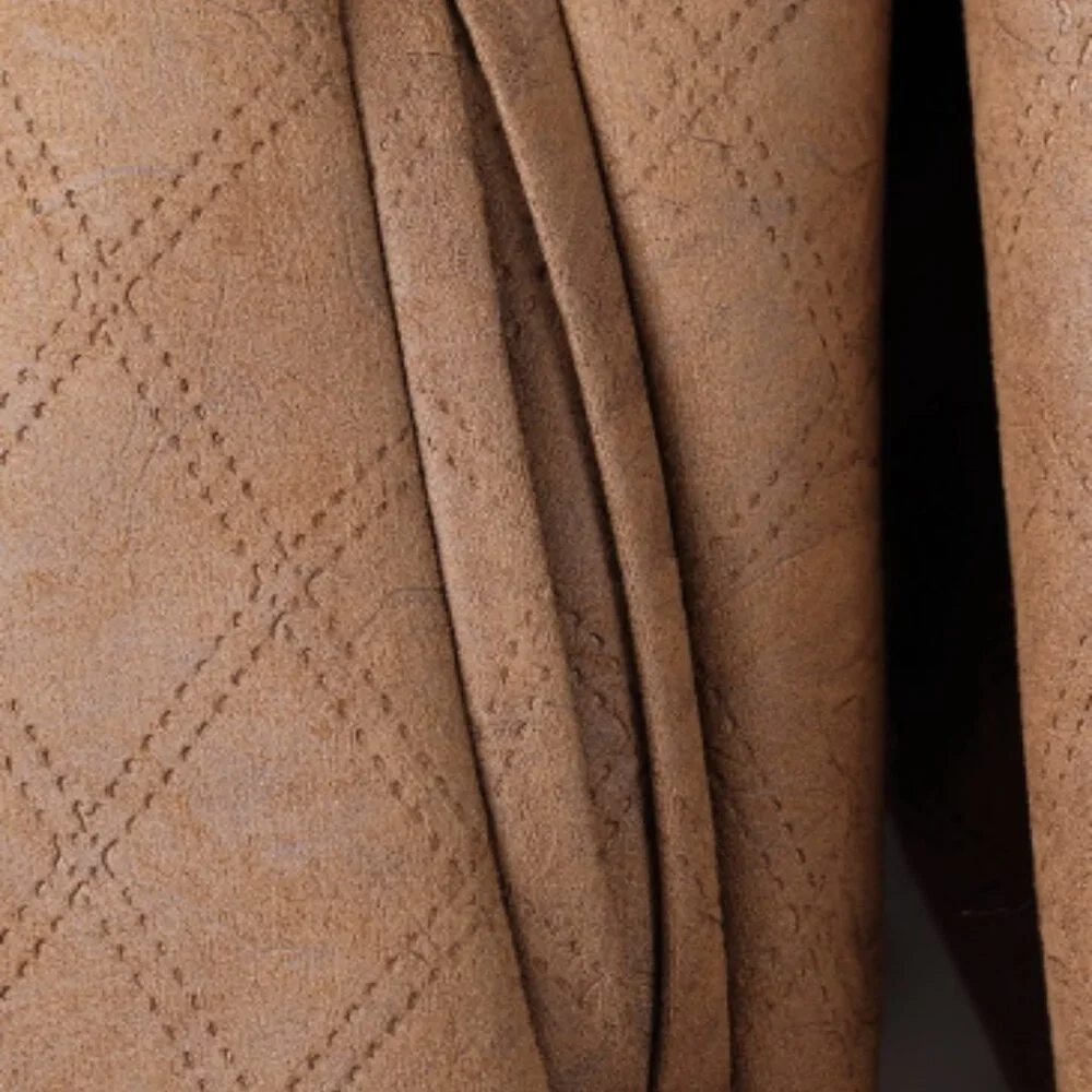Oversized Brown Suede Aviator Coat - Picture 8 of 9